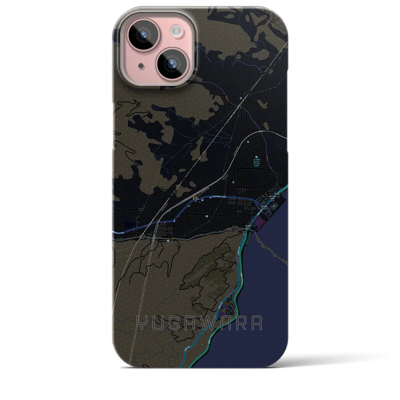 【湯河原(神奈川県)】地図柄iPhoneケース(バックカバータイプ)