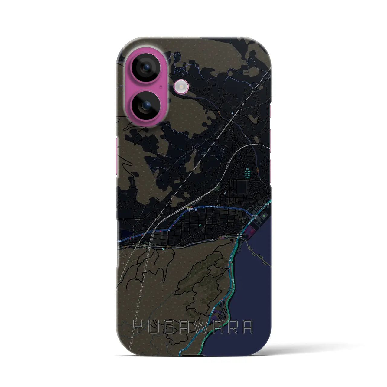 【湯河原(神奈川県)】地図柄iPhoneケース(バックカバータイプ)