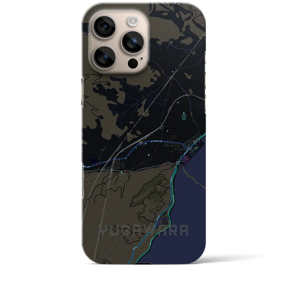 【湯河原(神奈川県)】地図柄iPhoneケース(バックカバータイプ)
