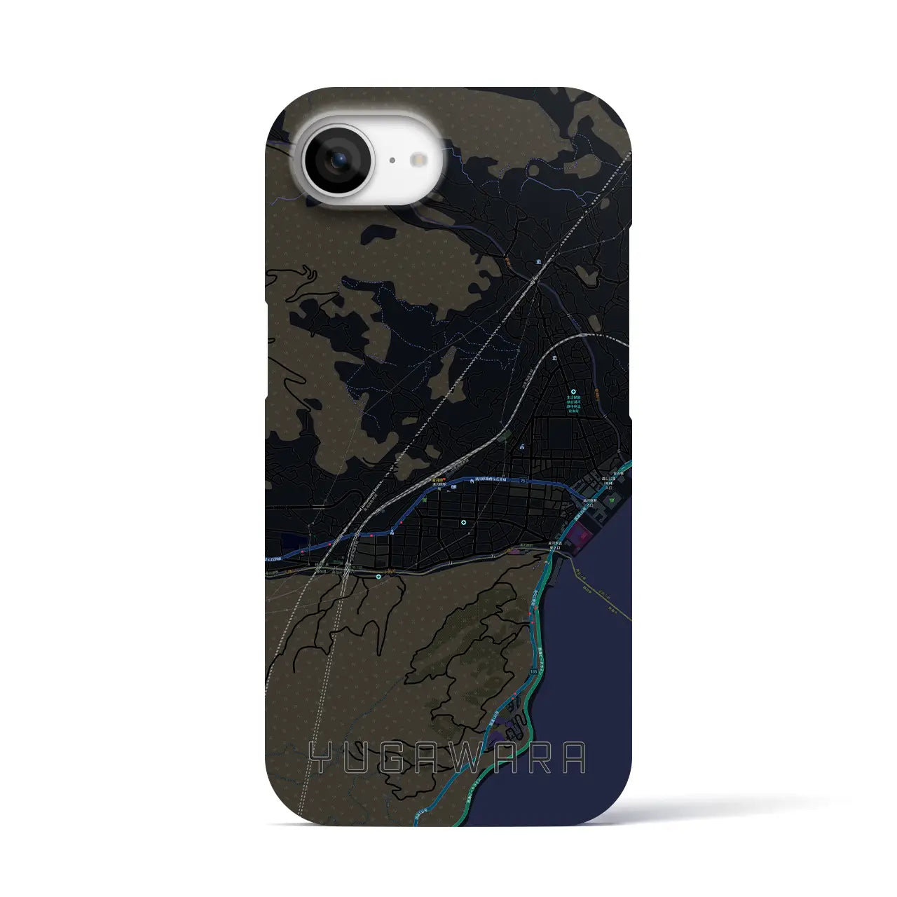 【湯河原(神奈川県)】地図柄iPhoneケース(バックカバータイプ)