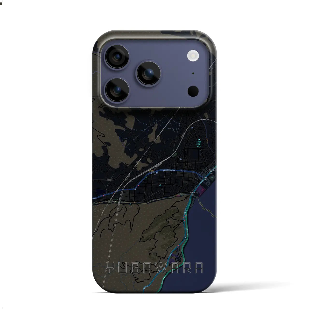 【湯河原(神奈川県)】地図柄iPhoneケース(バックカバータイプ)