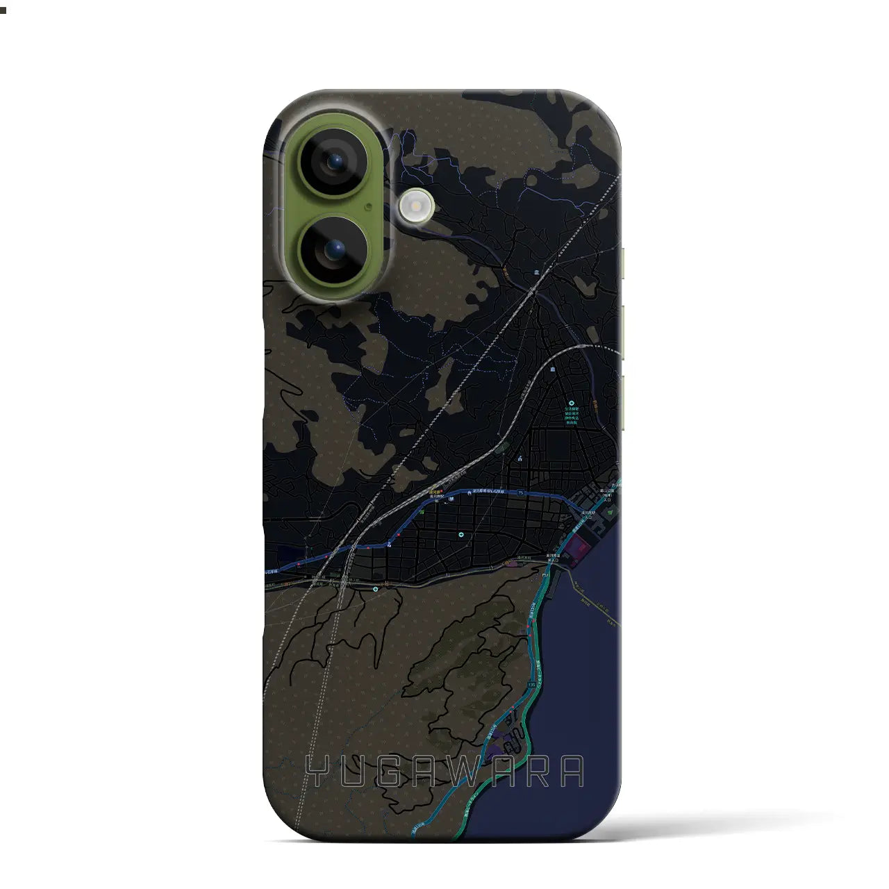 【湯河原(神奈川県)】地図柄iPhoneケース(バックカバータイプ)