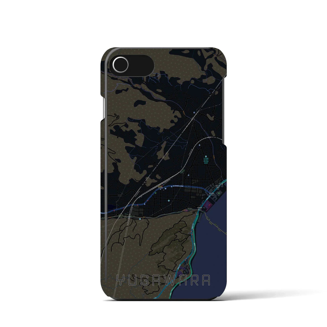 【湯河原(神奈川県)】地図柄iPhoneケース(バックカバータイプ)