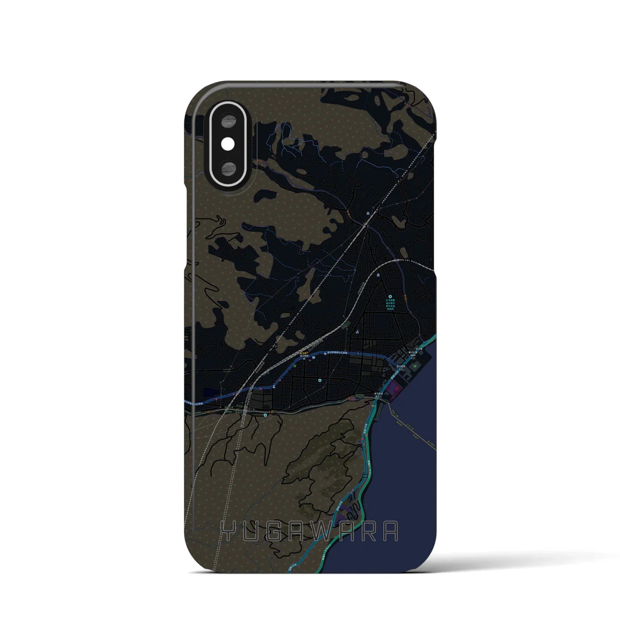 【湯河原(神奈川県)】地図柄iPhoneケース(バックカバータイプ)