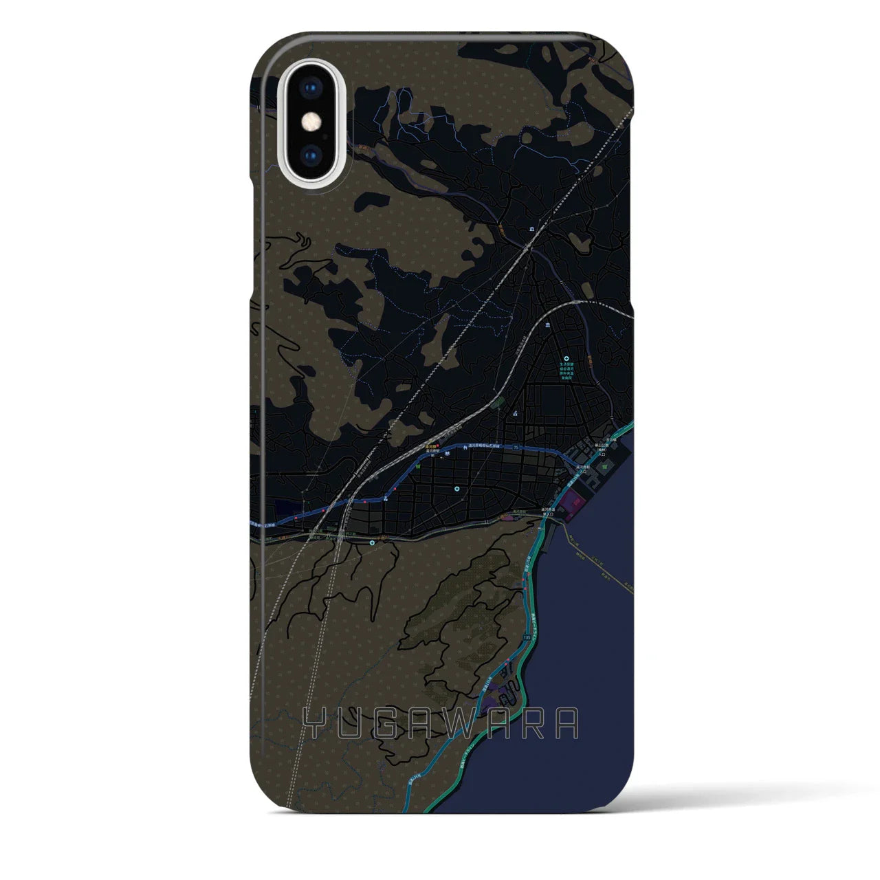 【湯河原(神奈川県)】地図柄iPhoneケース(バックカバータイプ)
