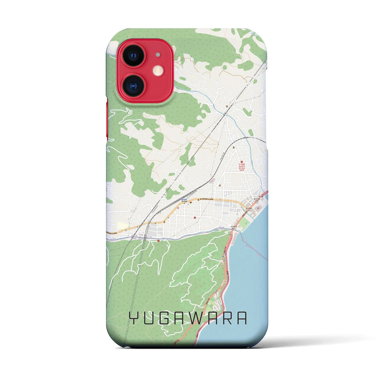 【湯河原(神奈川県)】地図柄iPhoneケース(バックカバータイプ)