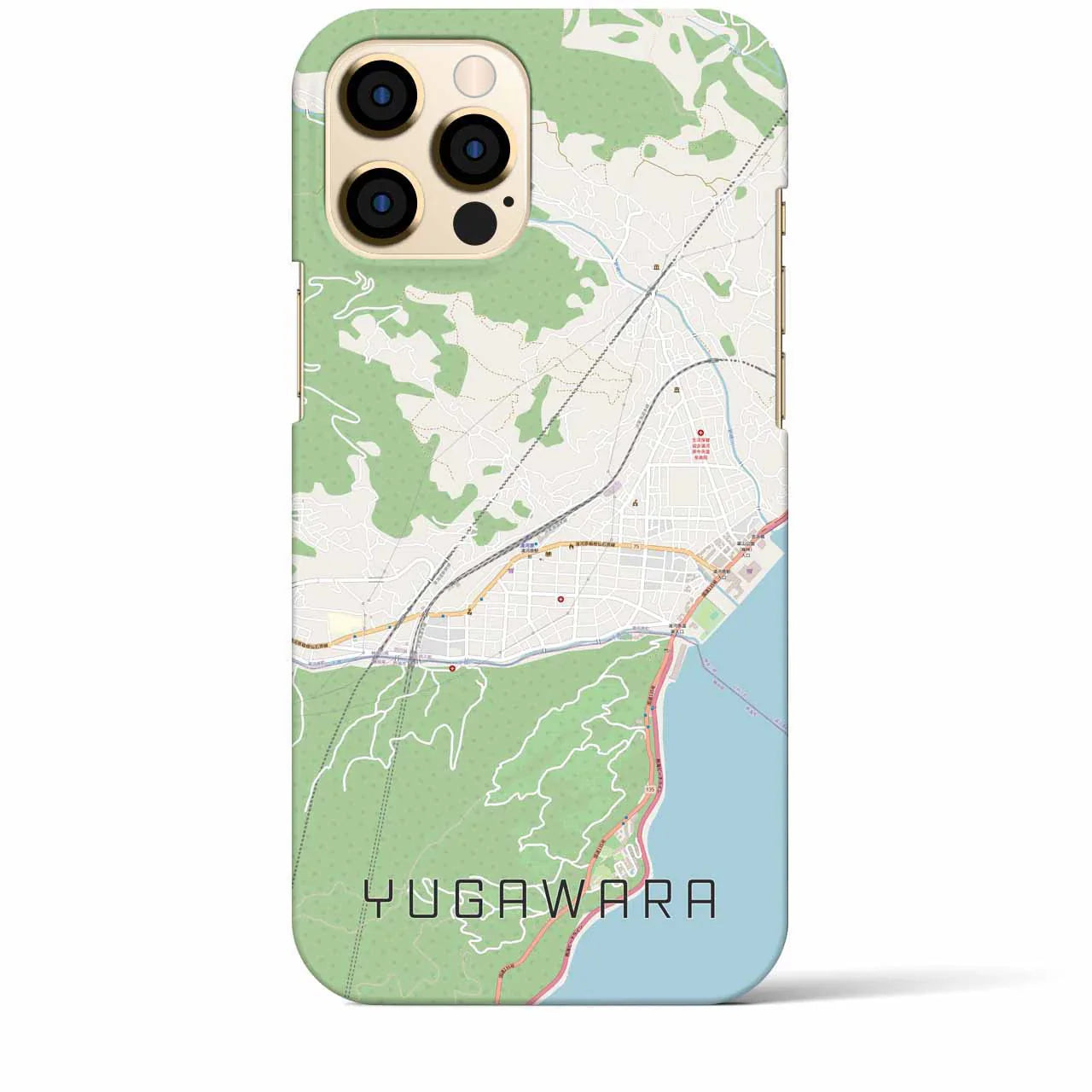 【湯河原(神奈川県)】地図柄iPhoneケース(バックカバータイプ)