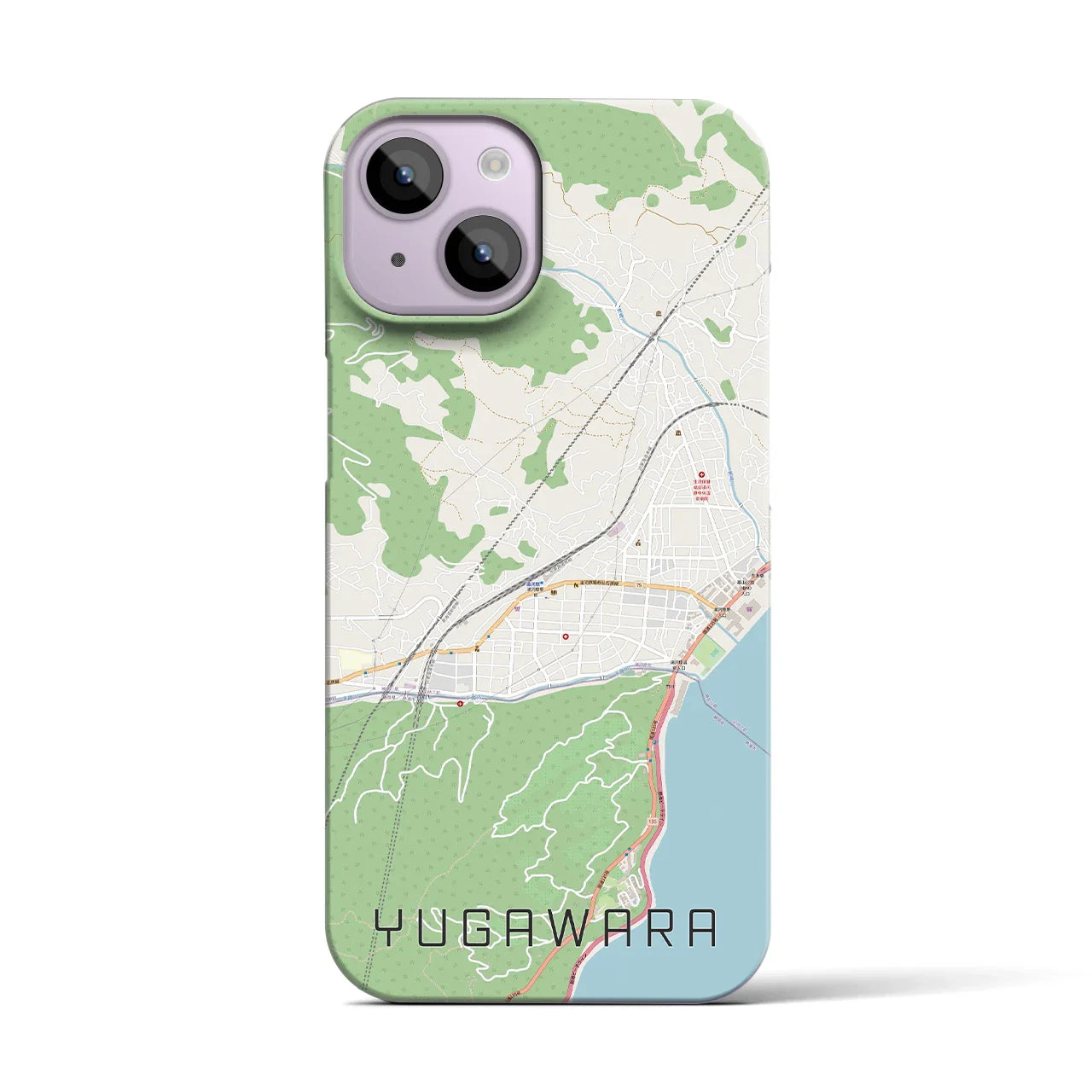 【湯河原(神奈川県)】地図柄iPhoneケース(バックカバータイプ)