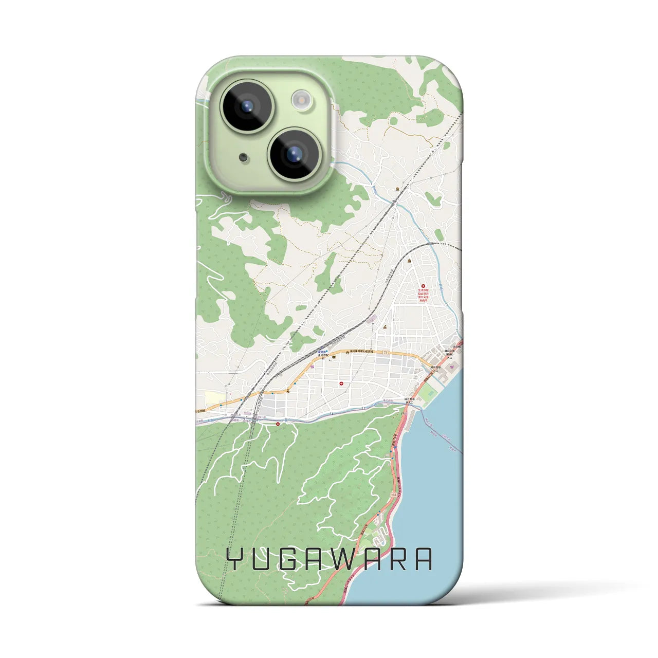 【湯河原(神奈川県)】地図柄iPhoneケース(バックカバータイプ)