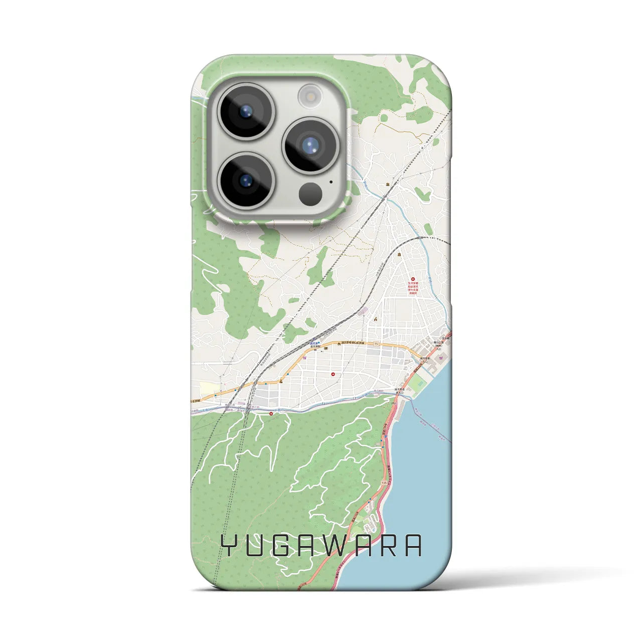 【湯河原(神奈川県)】地図柄iPhoneケース(バックカバータイプ)