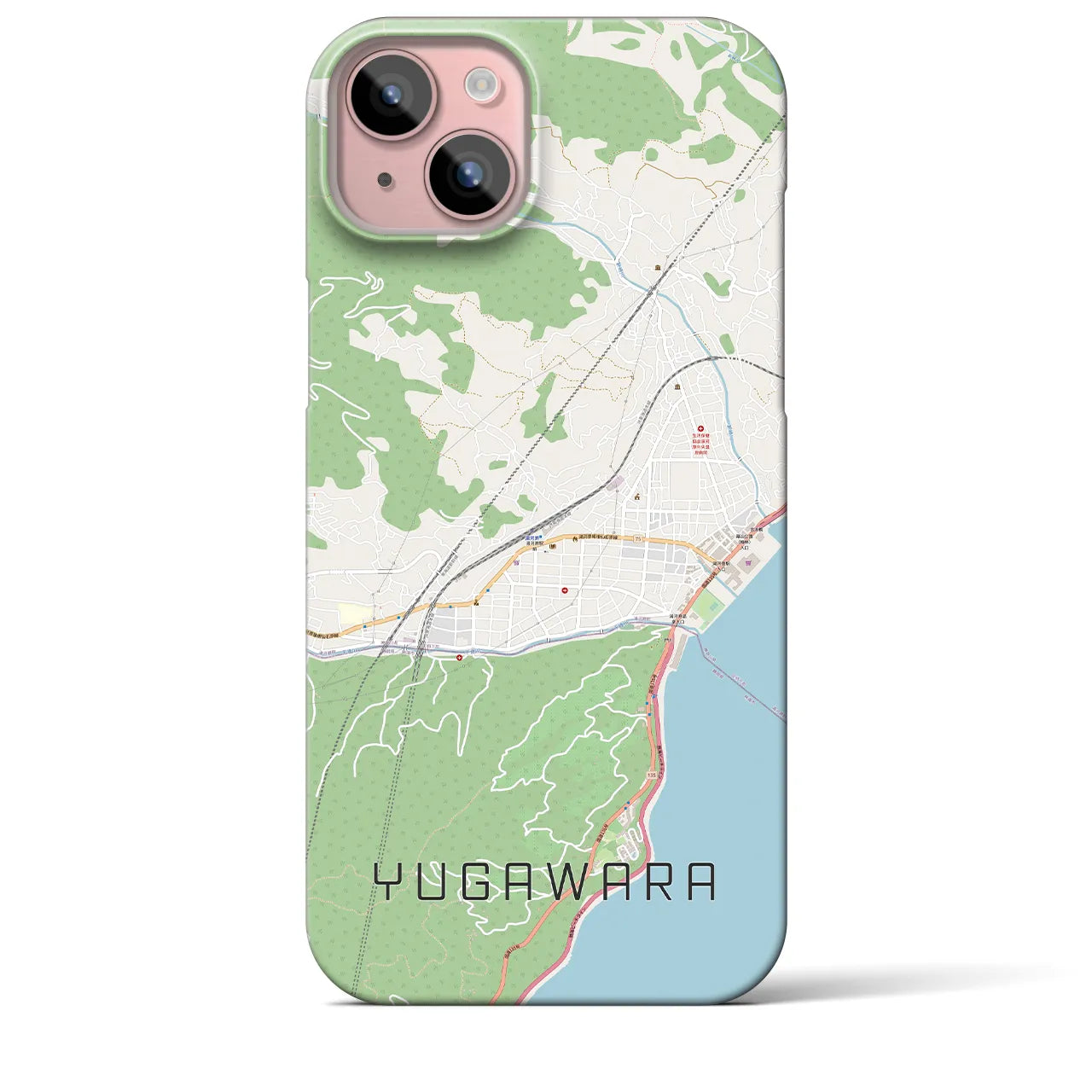 【湯河原(神奈川県)】地図柄iPhoneケース(バックカバータイプ)