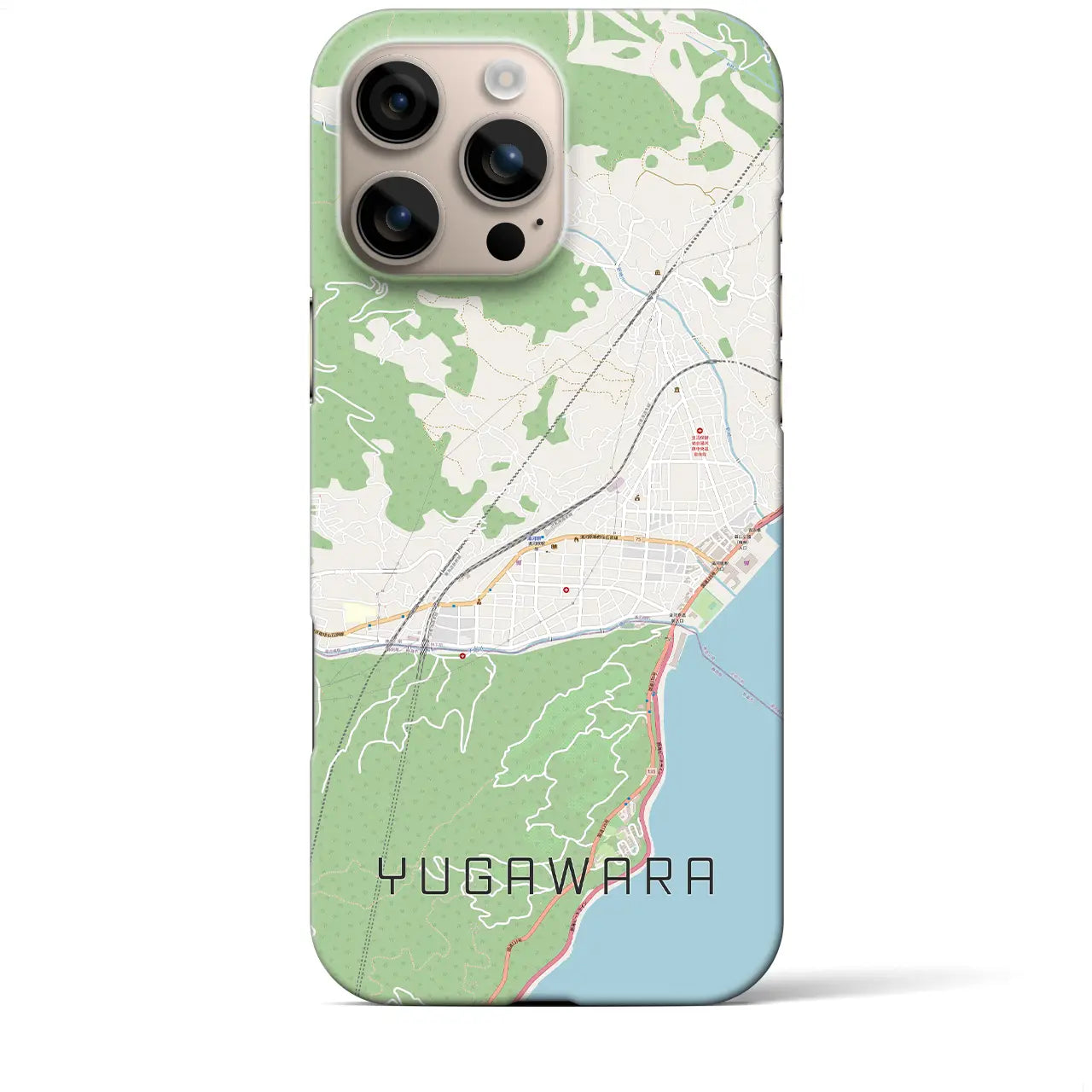 【湯河原(神奈川県)】地図柄iPhoneケース(バックカバータイプ)