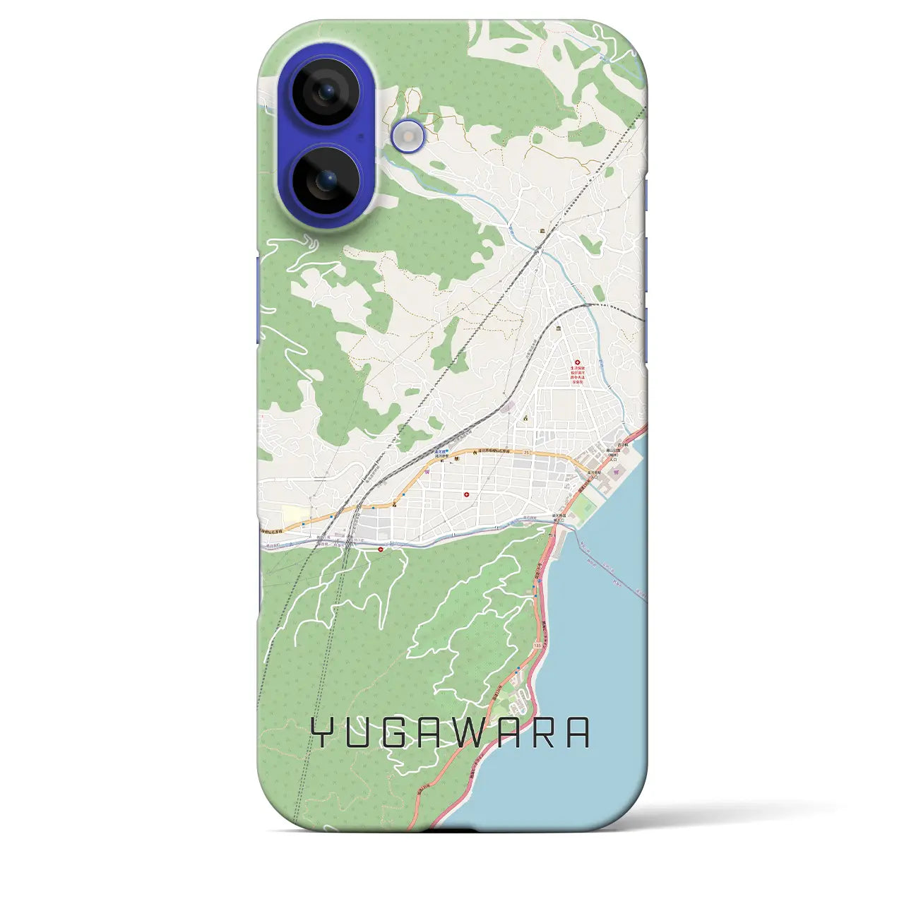 【湯河原(神奈川県)】地図柄iPhoneケース(バックカバータイプ)