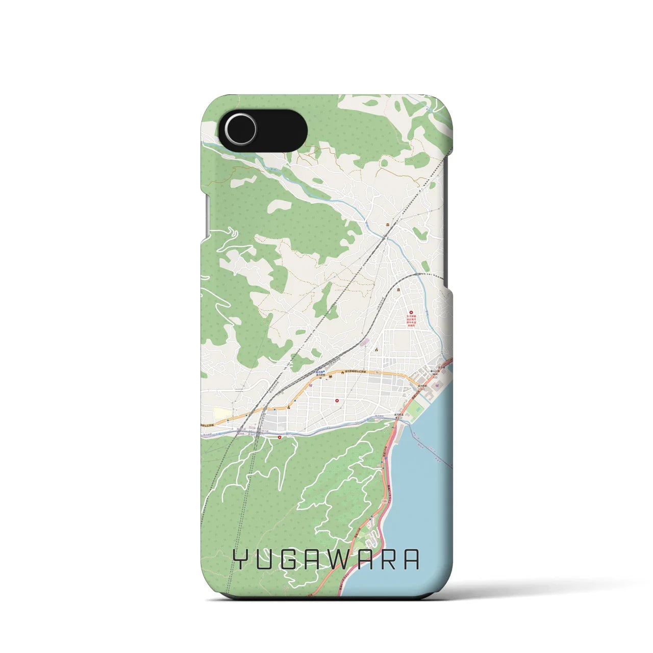 【湯河原(神奈川県)】地図柄iPhoneケース(バックカバータイプ)