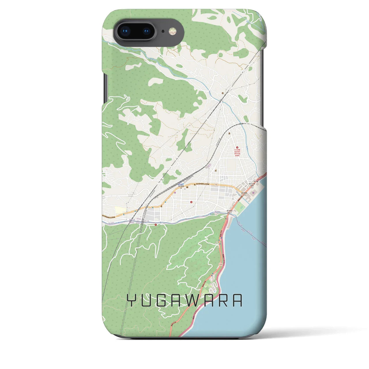 【湯河原(神奈川県)】地図柄iPhoneケース(バックカバータイプ)