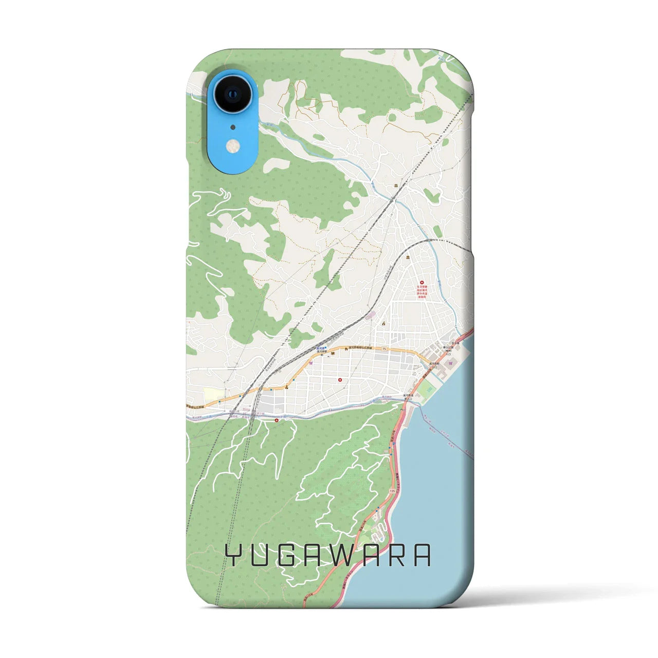 【湯河原(神奈川県)】地図柄iPhoneケース(バックカバータイプ)