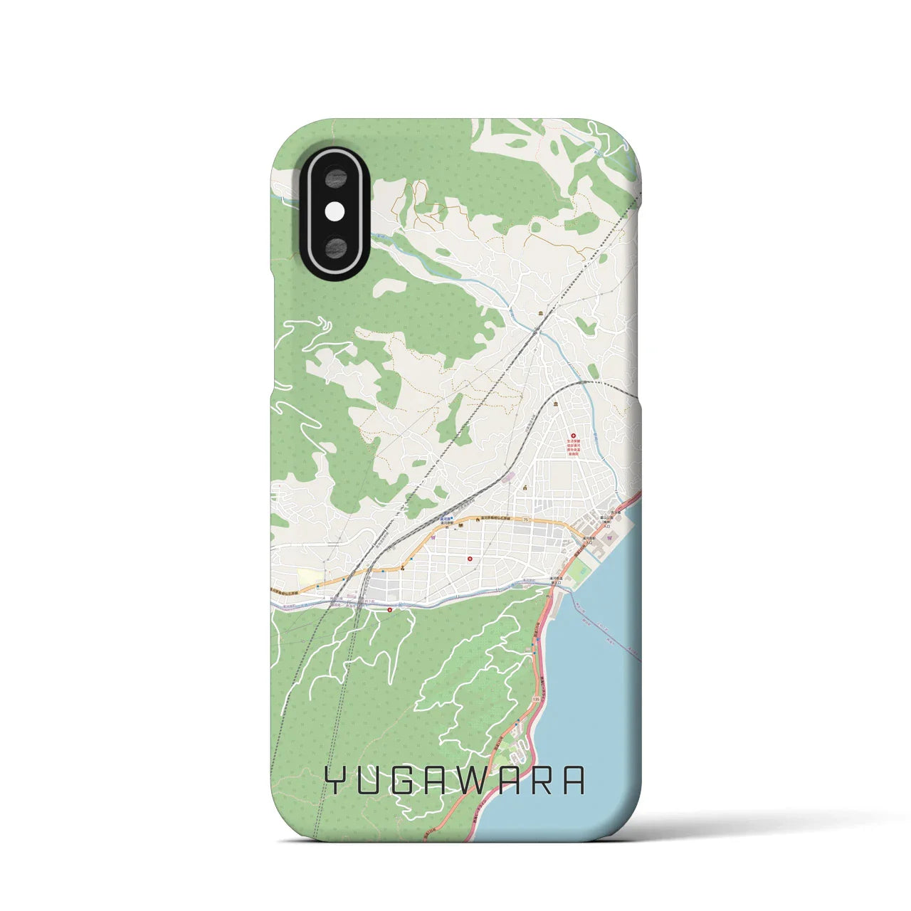 【湯河原(神奈川県)】地図柄iPhoneケース(バックカバータイプ)