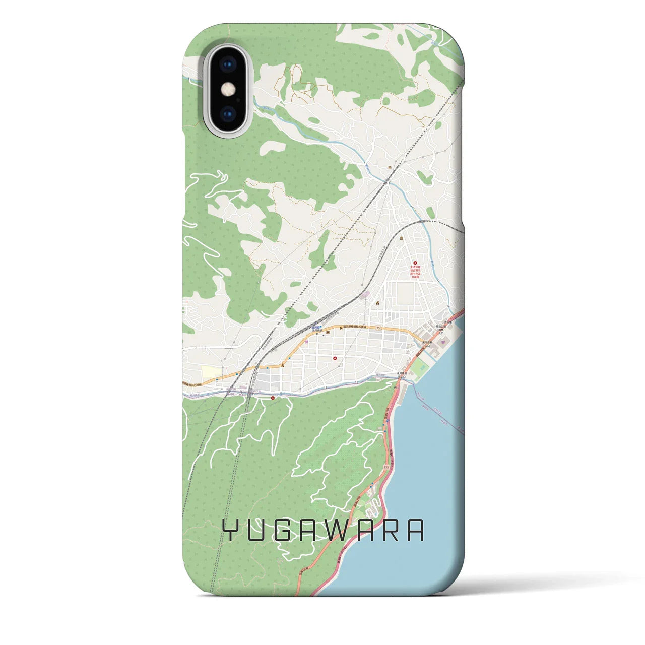 【湯河原(神奈川県)】地図柄iPhoneケース(バックカバータイプ)