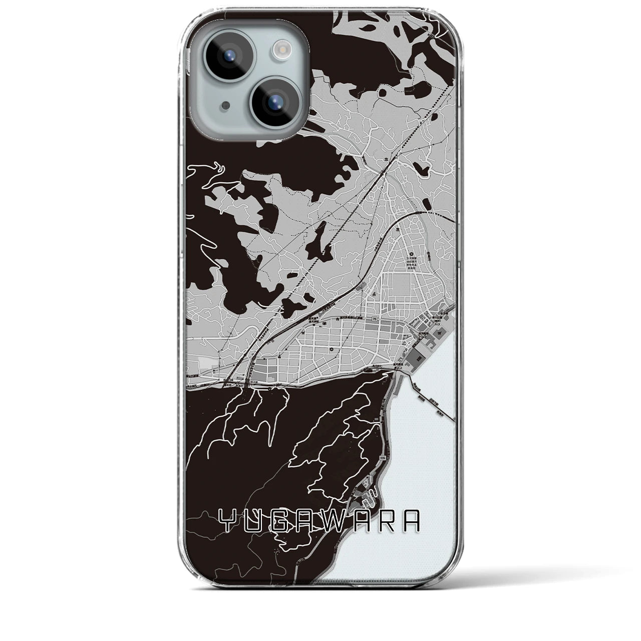 【湯河原(神奈川県)】地図柄iPhoneケース(クリアタイプ)