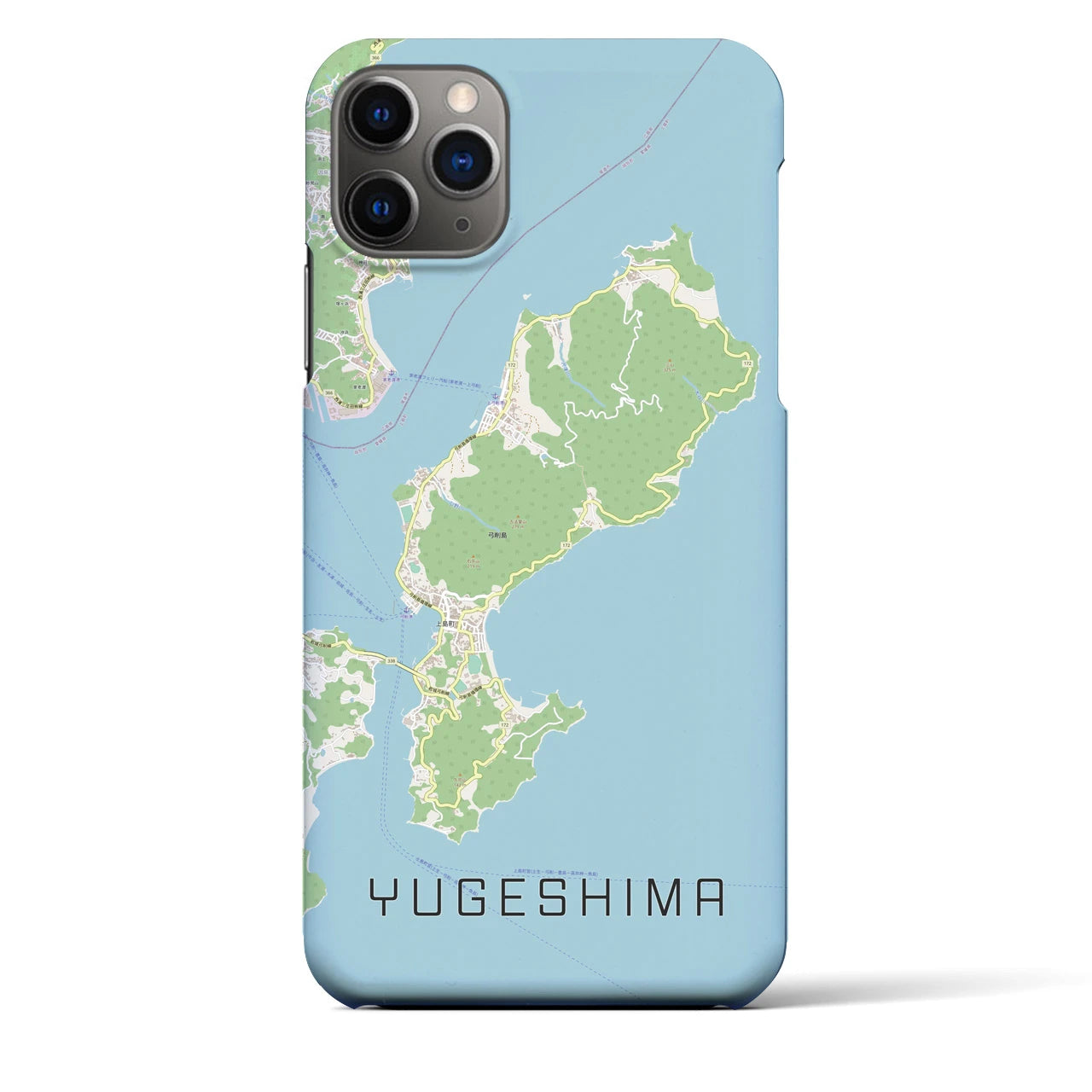 【弓削島(愛媛県)】地図柄iPhoneケース(バックカバータイプ)