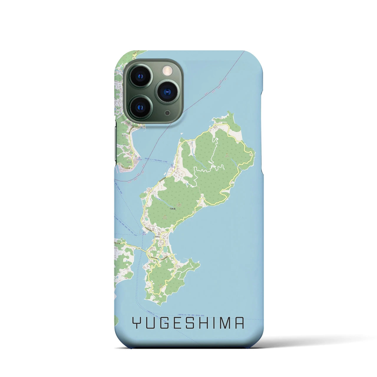 【弓削島(愛媛県)】地図柄iPhoneケース(バックカバータイプ)