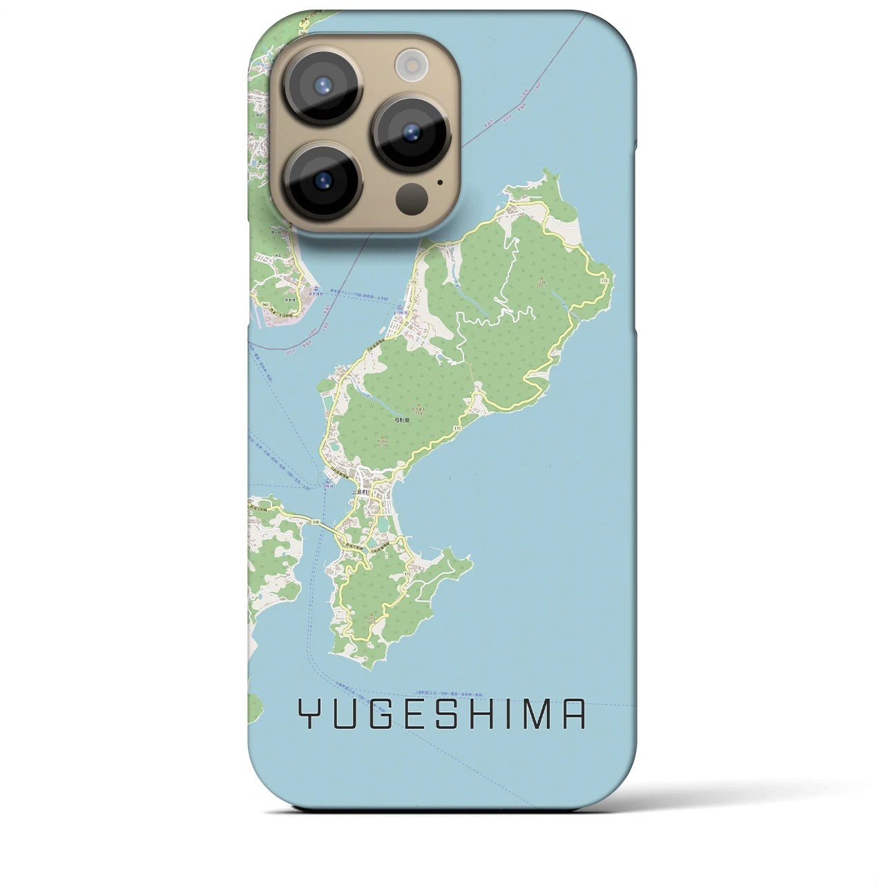 【弓削島(愛媛県)】地図柄iPhoneケース(バックカバータイプ)