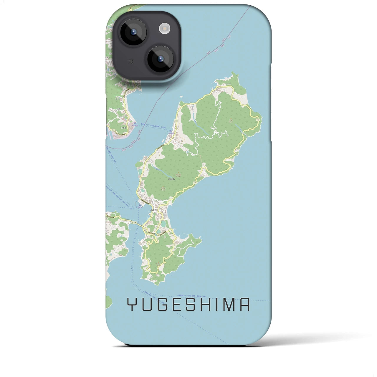 【弓削島(愛媛県)】地図柄iPhoneケース(バックカバータイプ)