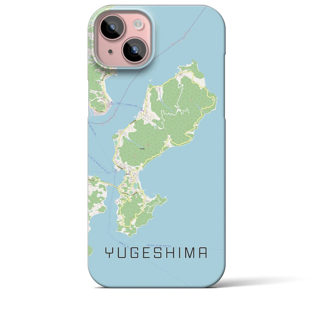 【弓削島(愛媛県)】地図柄iPhoneケース(バックカバータイプ)