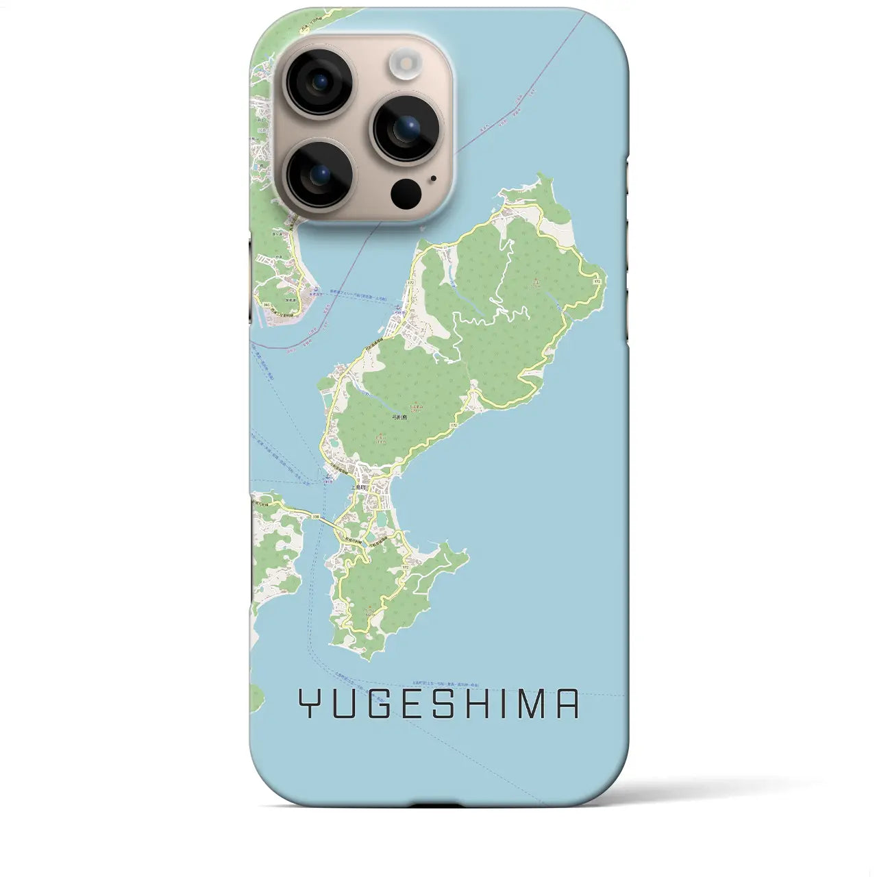 【弓削島(愛媛県)】地図柄iPhoneケース(バックカバータイプ)