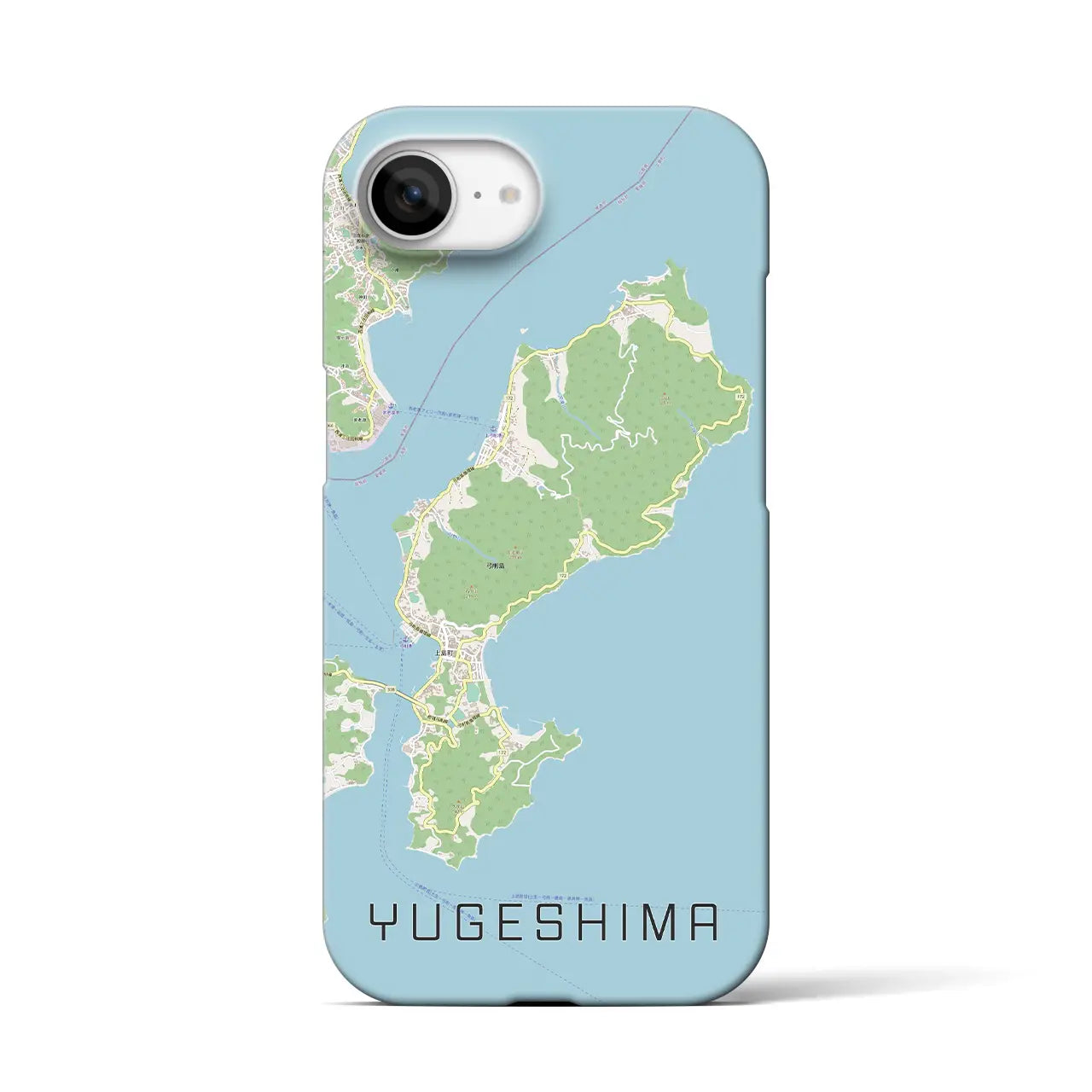 【弓削島(愛媛県)】地図柄iPhoneケース(バックカバータイプ)