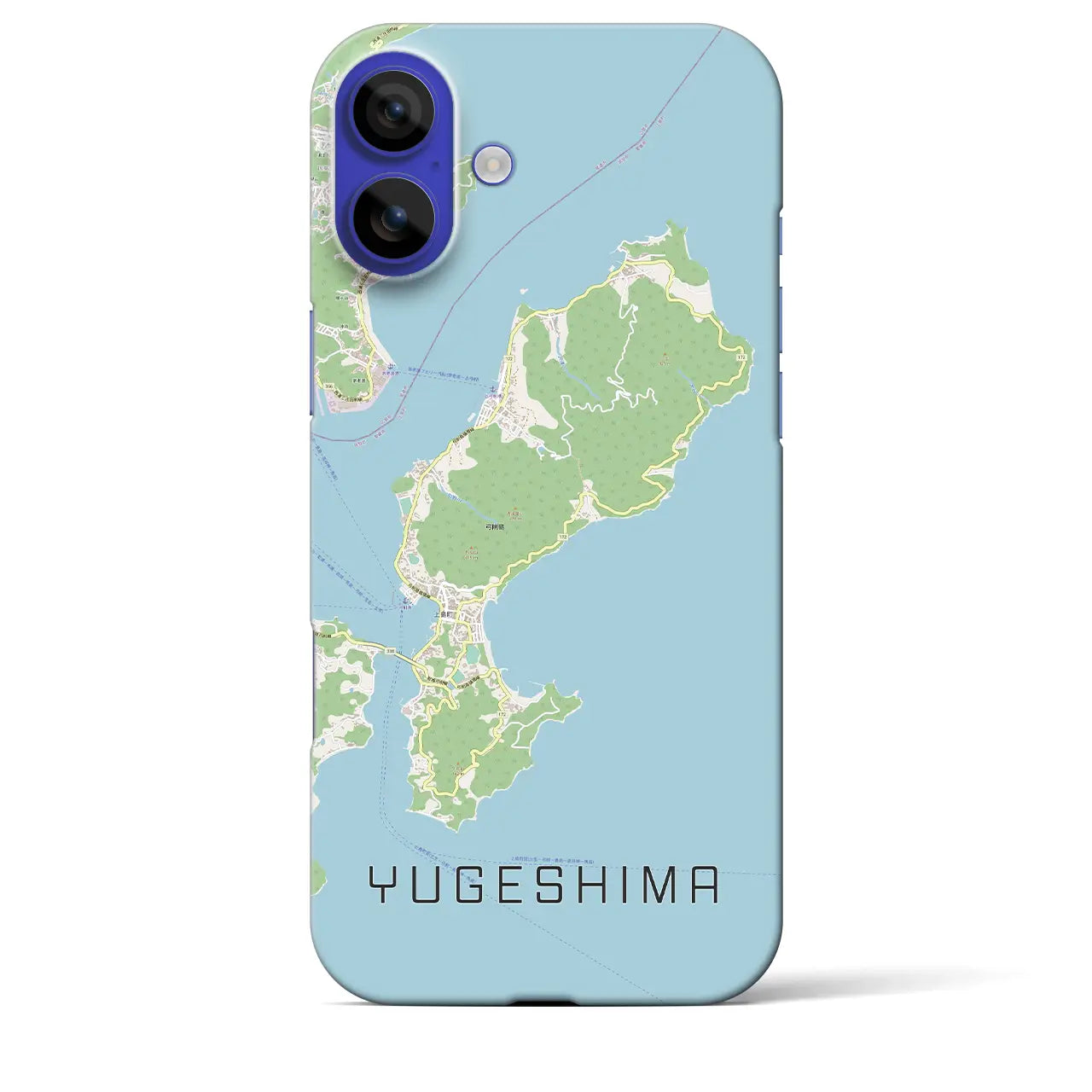 【弓削島(愛媛県)】地図柄iPhoneケース(バックカバータイプ)