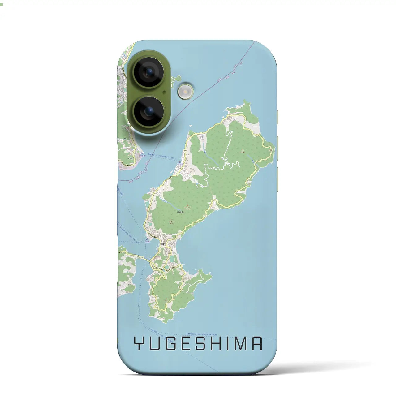【弓削島(愛媛県)】地図柄iPhoneケース(バックカバータイプ)ナチュラル・iPhone 17 Pro Max 用