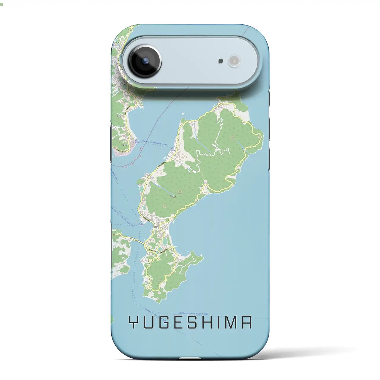【弓削島(愛媛県)】地図柄iPhoneケース(バックカバータイプ)