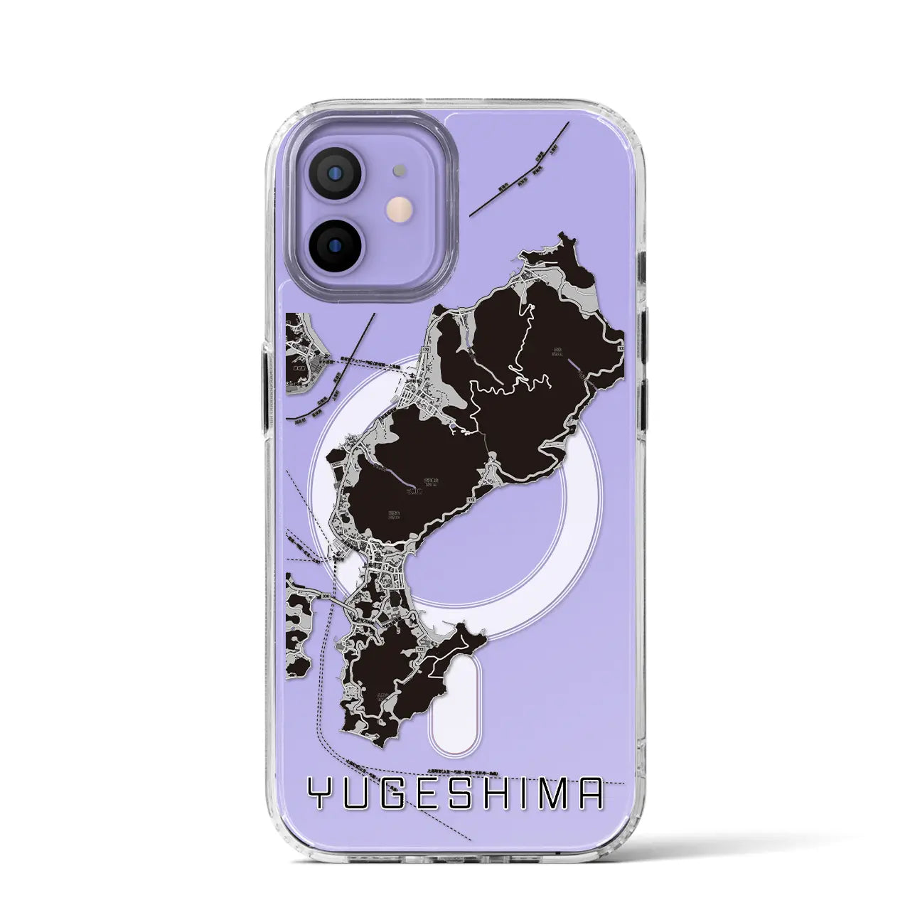 【弓削島(愛媛県)】地図柄iPhoneケース(MagSafeタイプ)