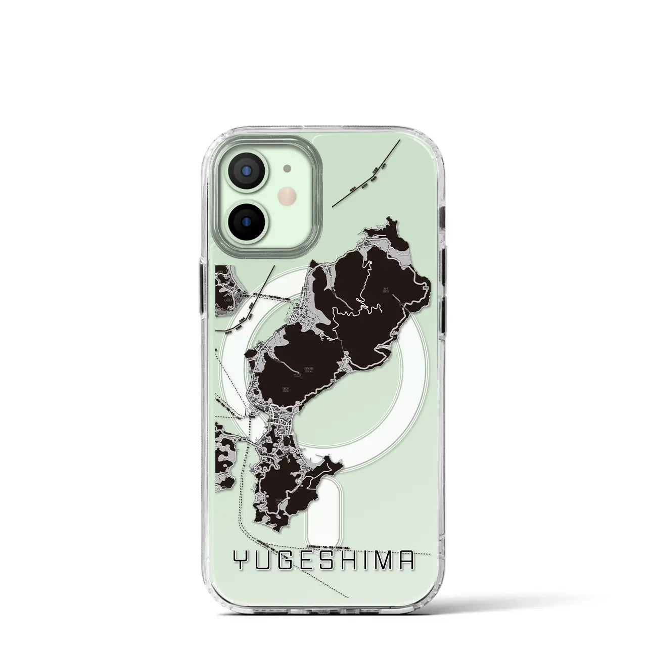【弓削島(愛媛県)】地図柄iPhoneケース(MagSafeタイプ)