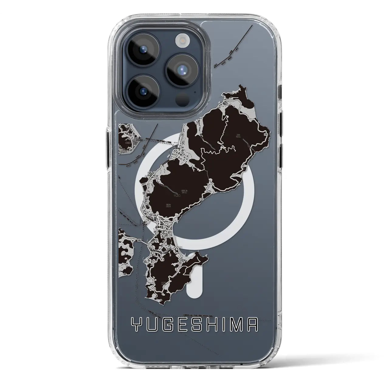 【弓削島(愛媛県)】地図柄iPhoneケース(MagSafeタイプ)
