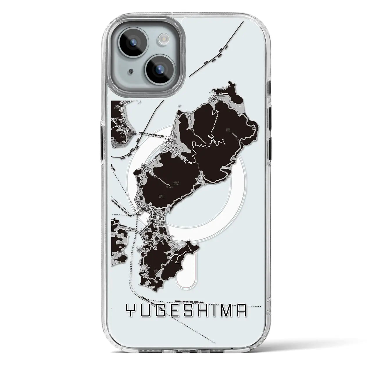 【弓削島(愛媛県)】地図柄iPhoneケース(MagSafeタイプ)