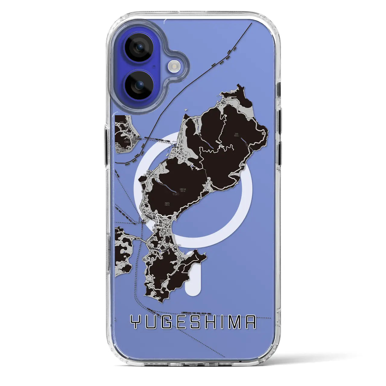 【弓削島(愛媛県)】地図柄iPhoneケース(MagSafeタイプ)