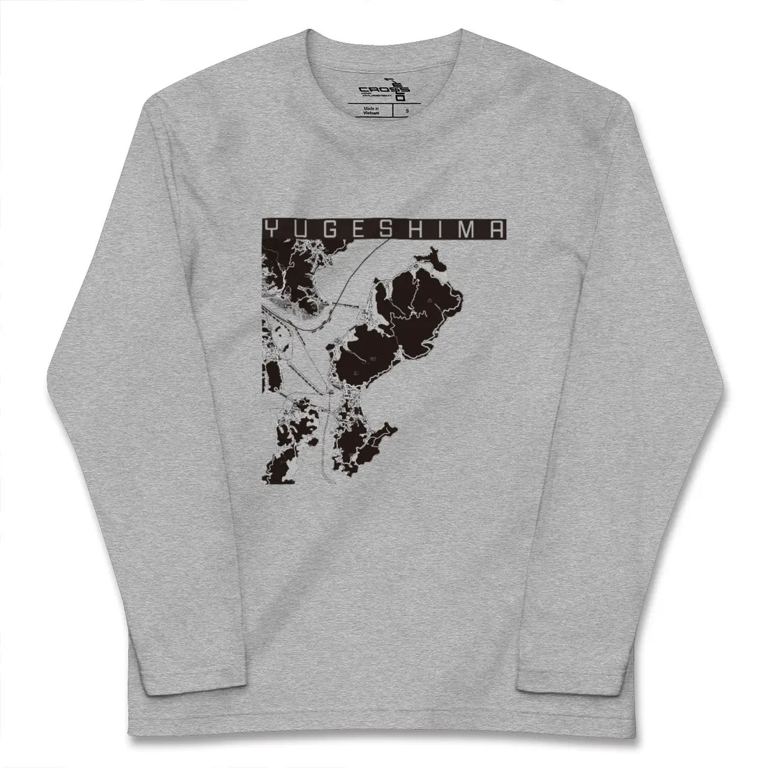 【弓削島(愛媛県)】地図柄ロングスリーブTシャツ