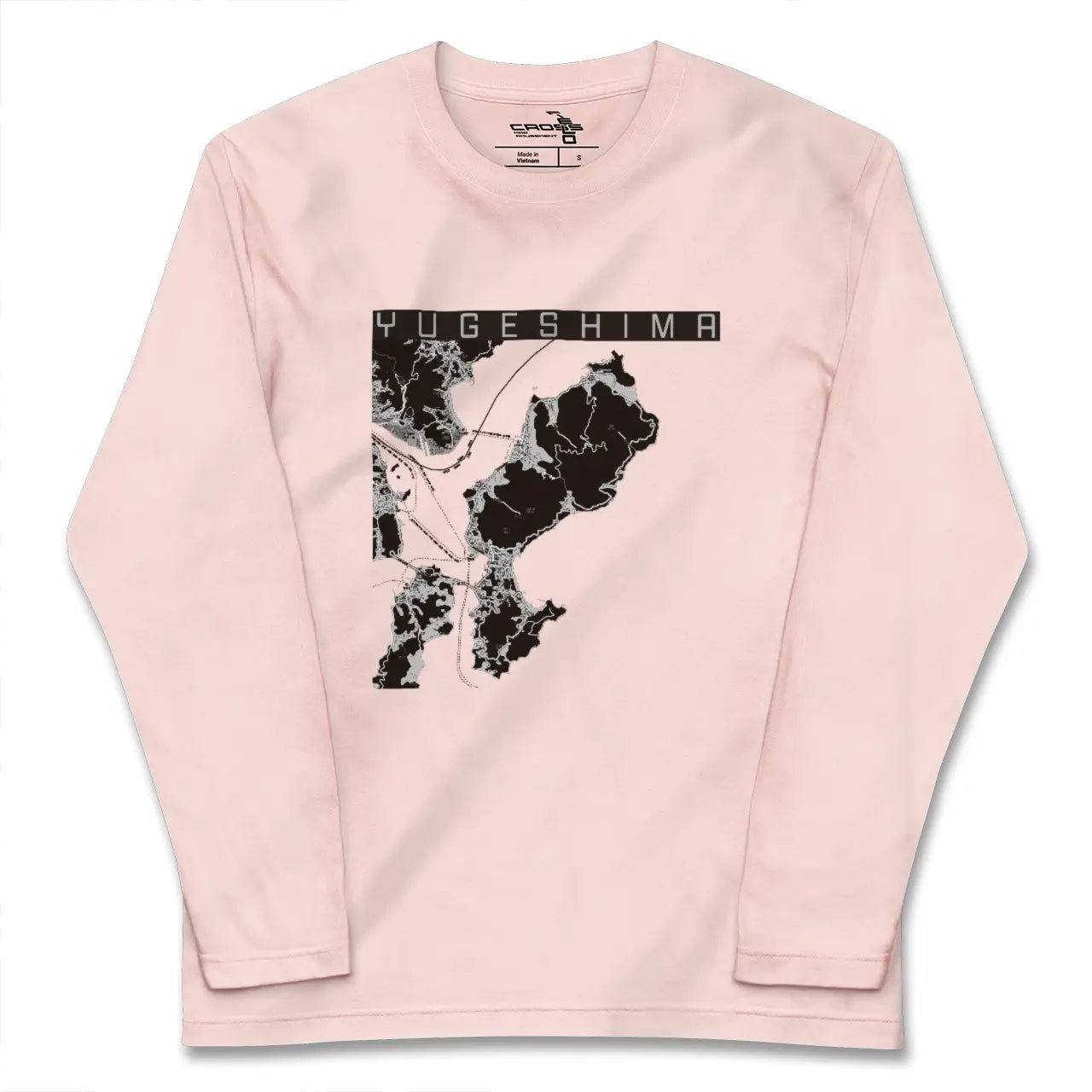 【弓削島(愛媛県)】地図柄ロングスリーブTシャツ