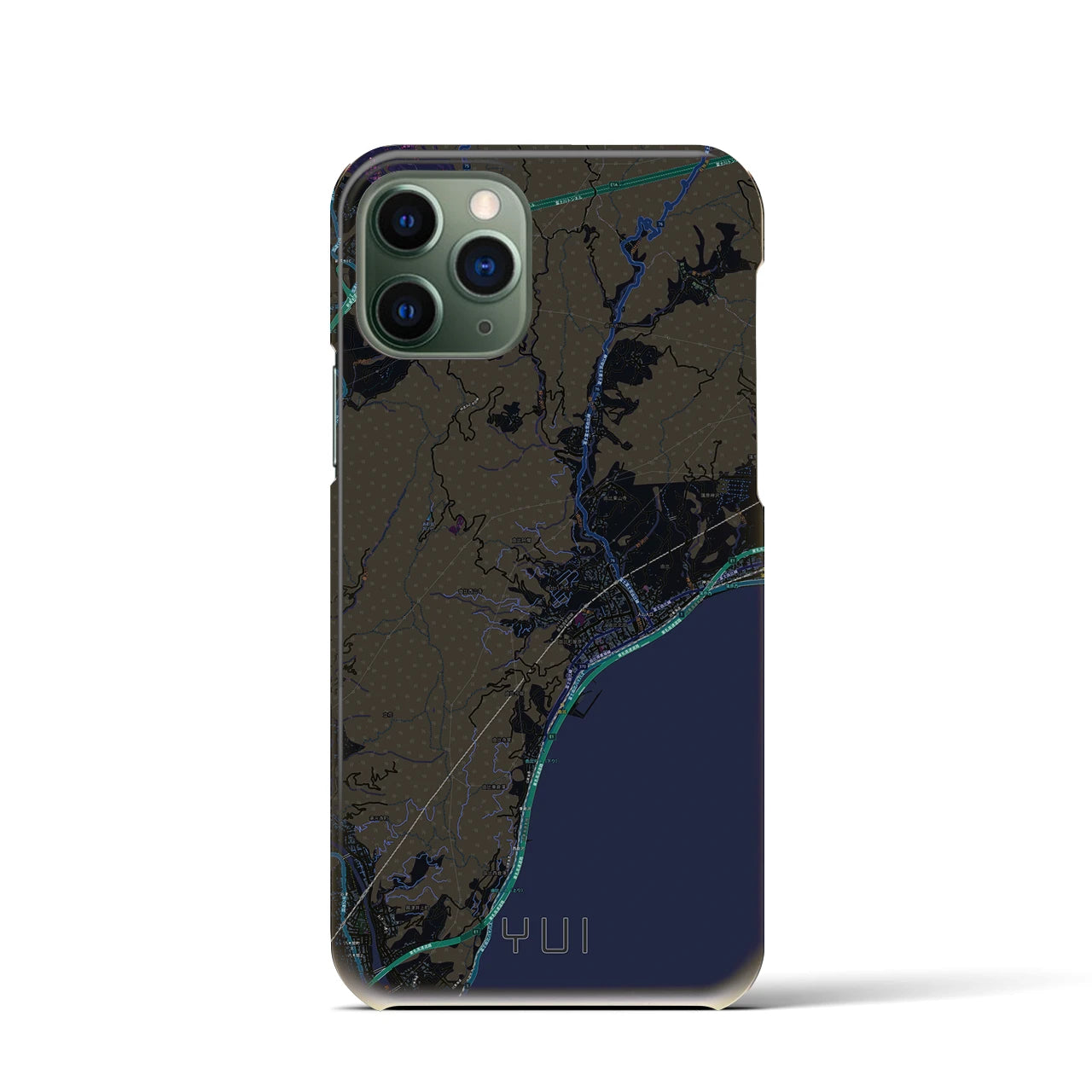 【由比(静岡県)】地図柄iPhoneケース(バックカバータイプ)