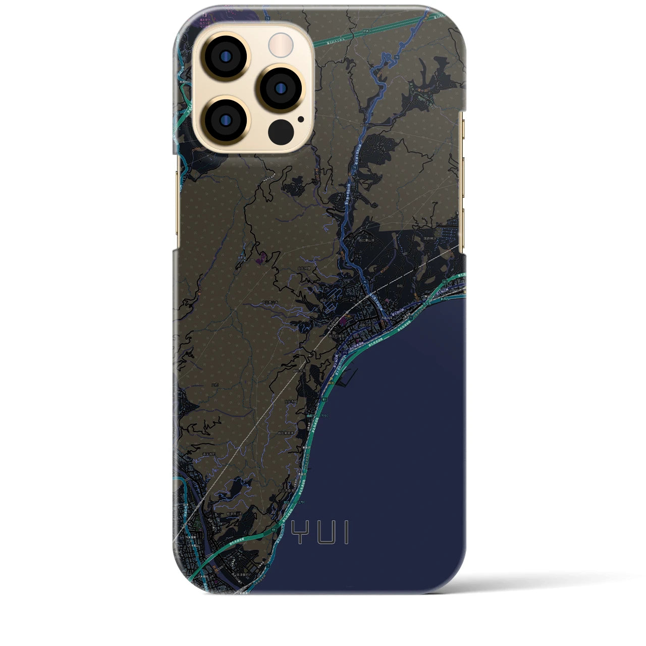 【由比(静岡県)】地図柄iPhoneケース(バックカバータイプ)