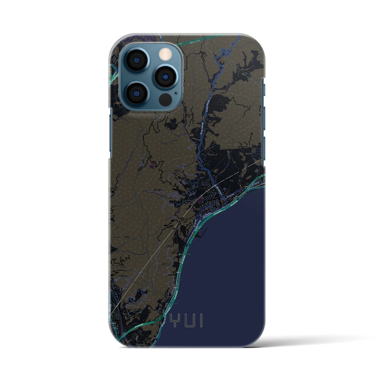 【由比(静岡県)】地図柄iPhoneケース(バックカバータイプ)