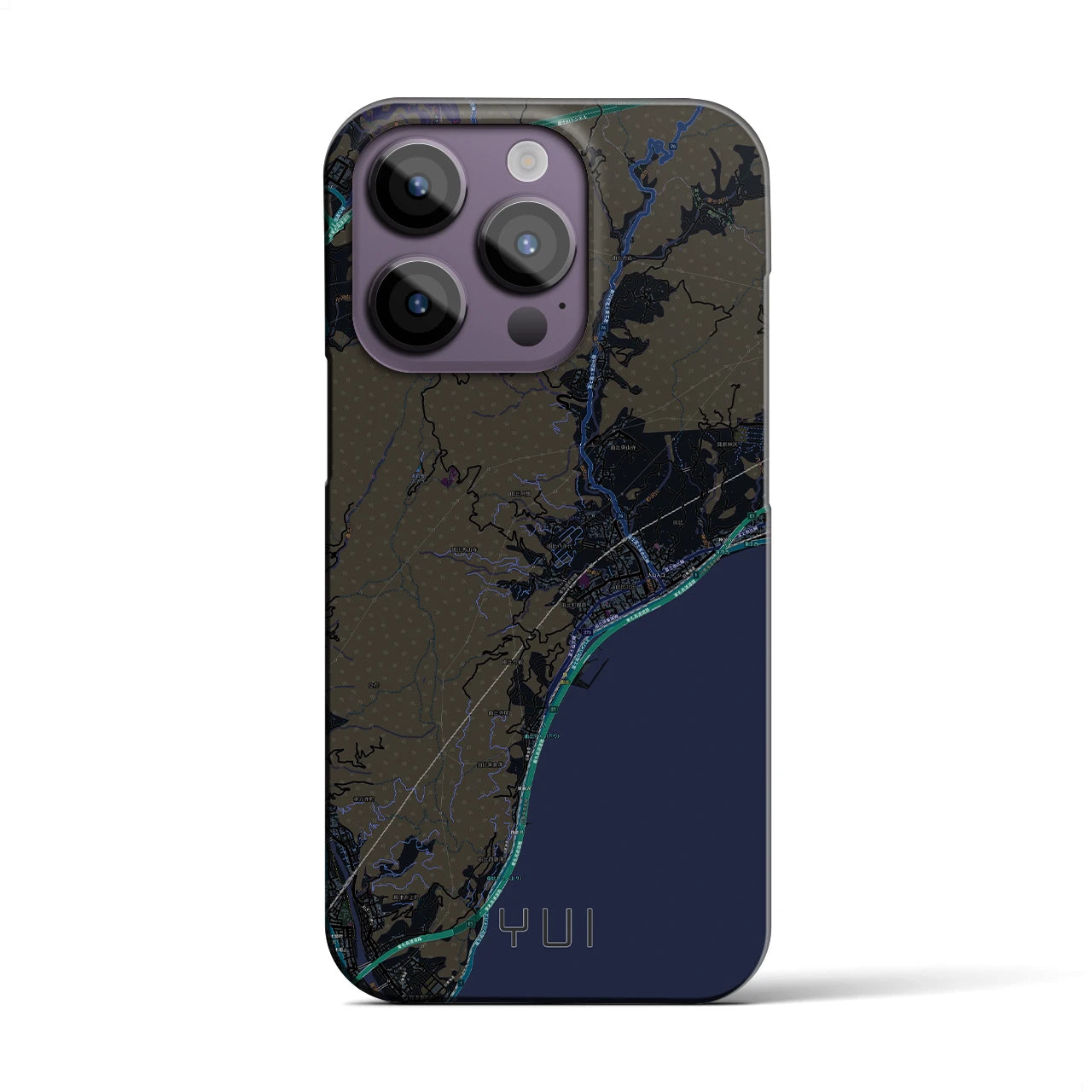 【由比(静岡県)】地図柄iPhoneケース(バックカバータイプ)
