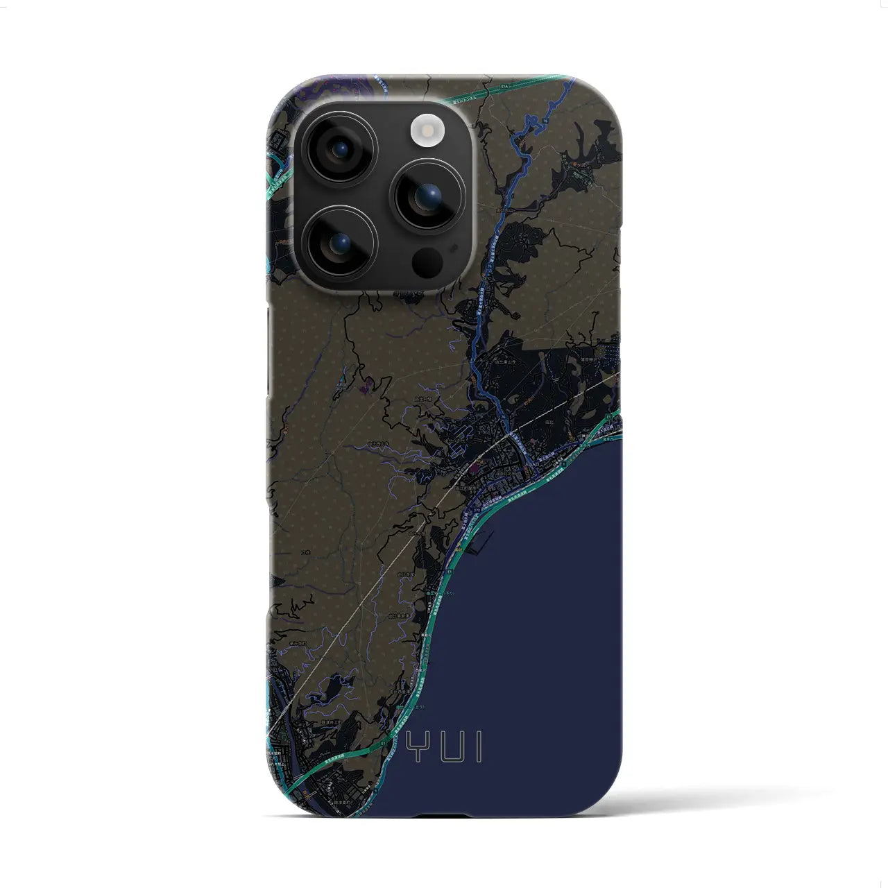 【由比(静岡県)】地図柄iPhoneケース(バックカバータイプ)