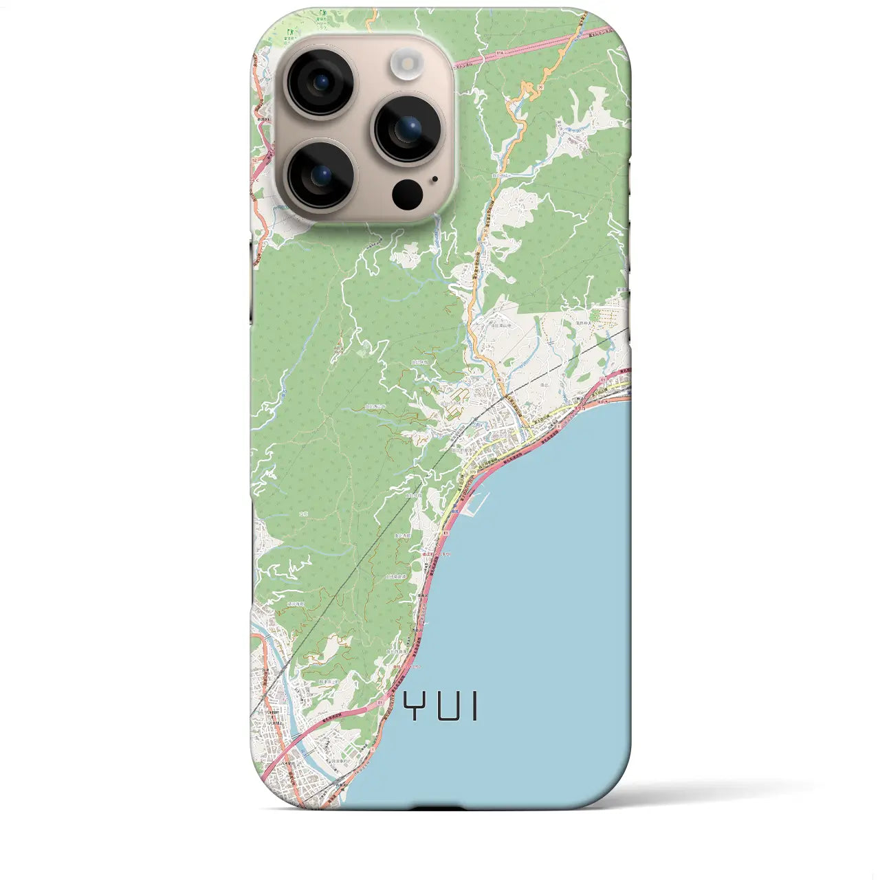 【由比(静岡県)】地図柄iPhoneケース(バックカバータイプ)