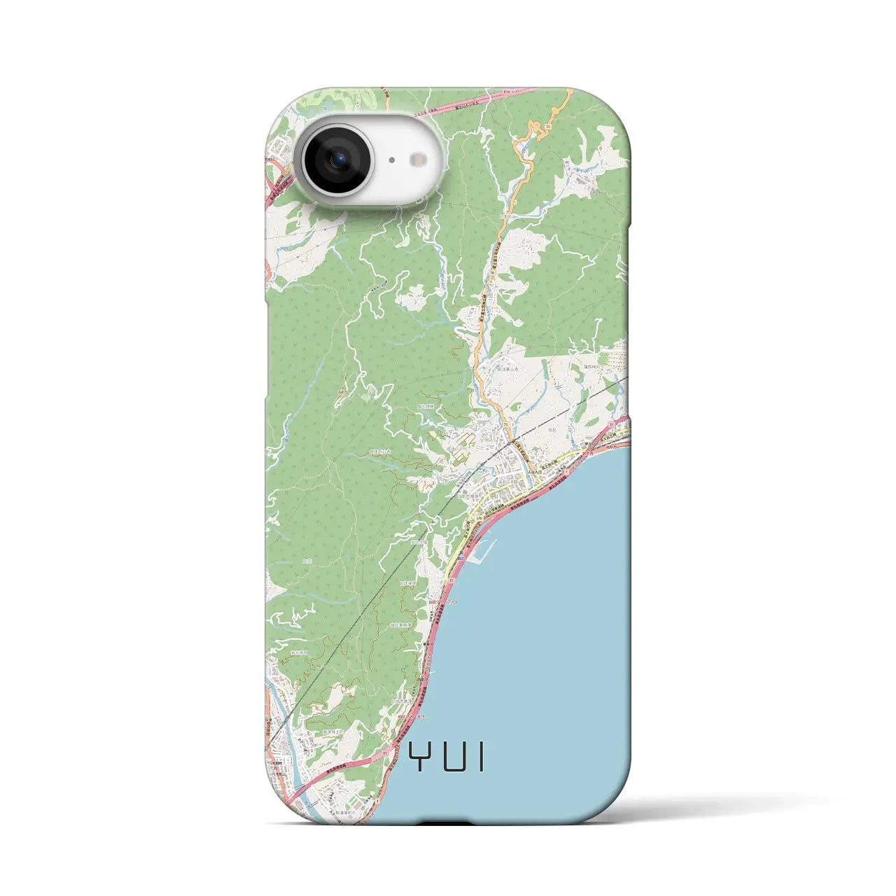 【由比(静岡県)】地図柄iPhoneケース(バックカバータイプ)