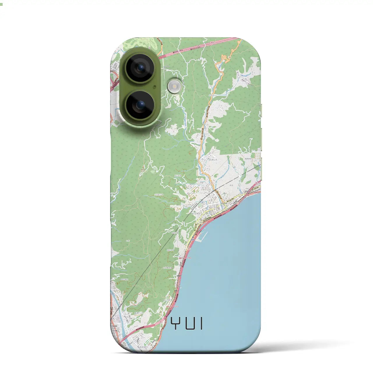 【由比(静岡県)】地図柄iPhoneケース(バックカバータイプ)