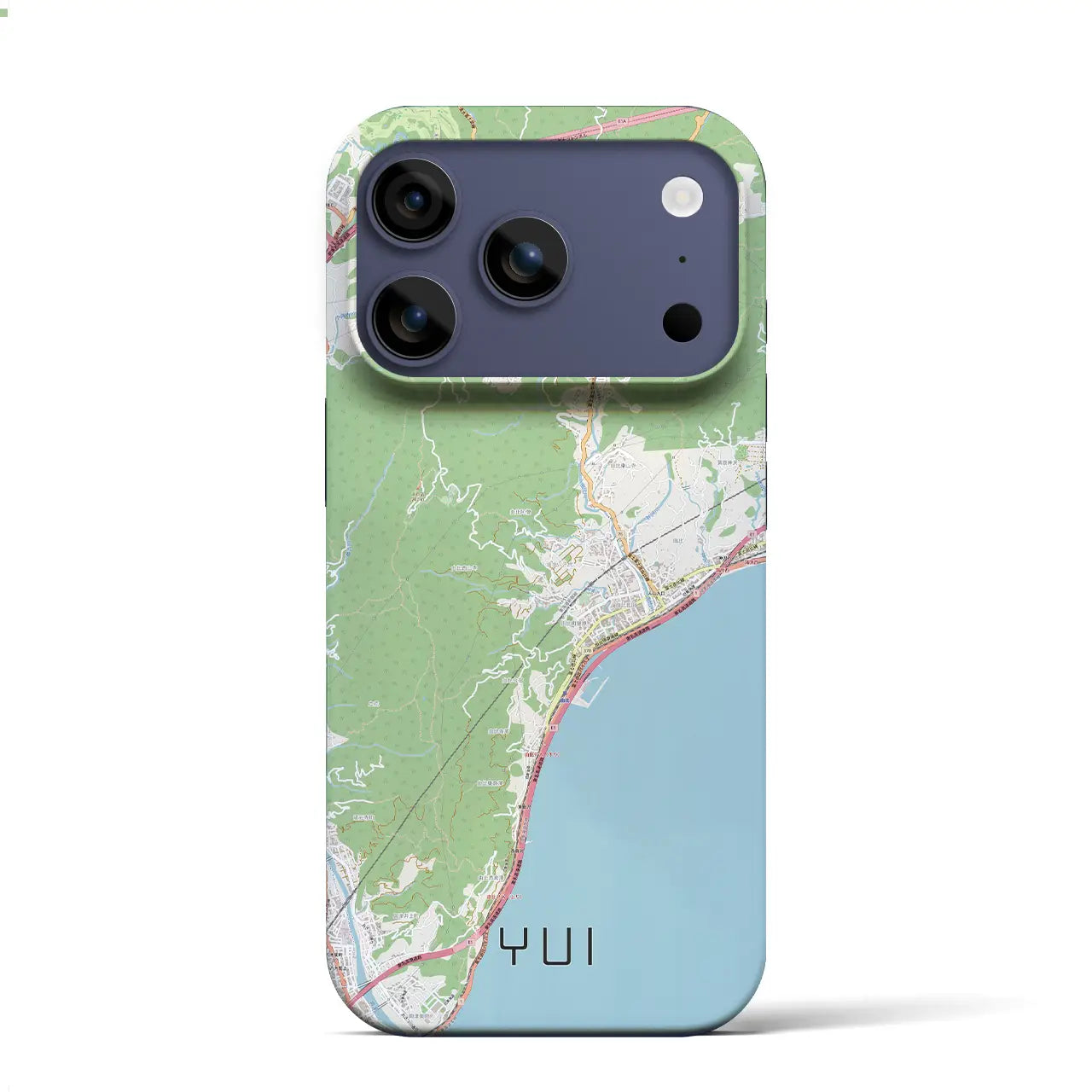 【由比(静岡県)】地図柄iPhoneケース(バックカバータイプ)