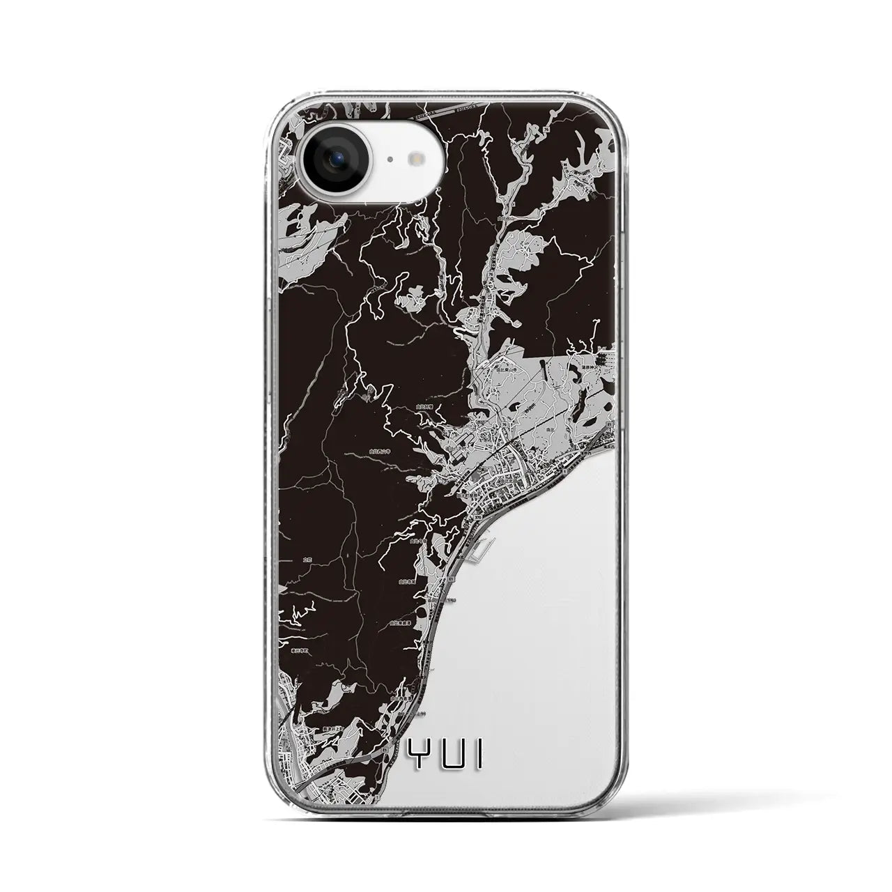 【由比(静岡県)】地図柄iPhoneケース(クリアタイプ)